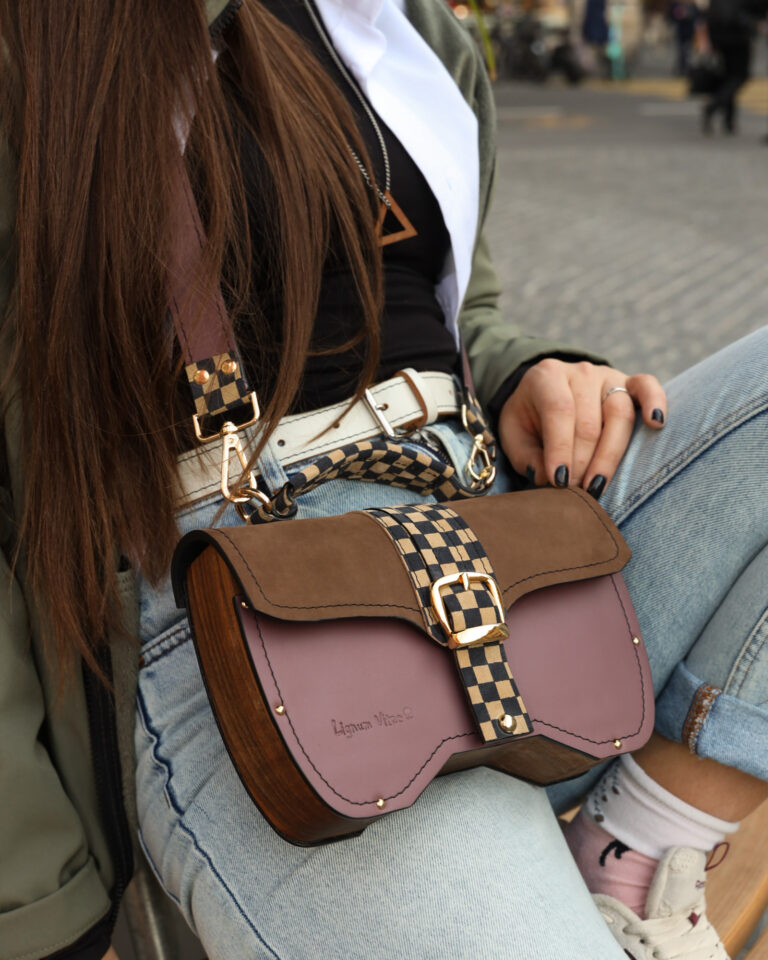 Maxima lila braon kocka 2 muske-zenske-torbe